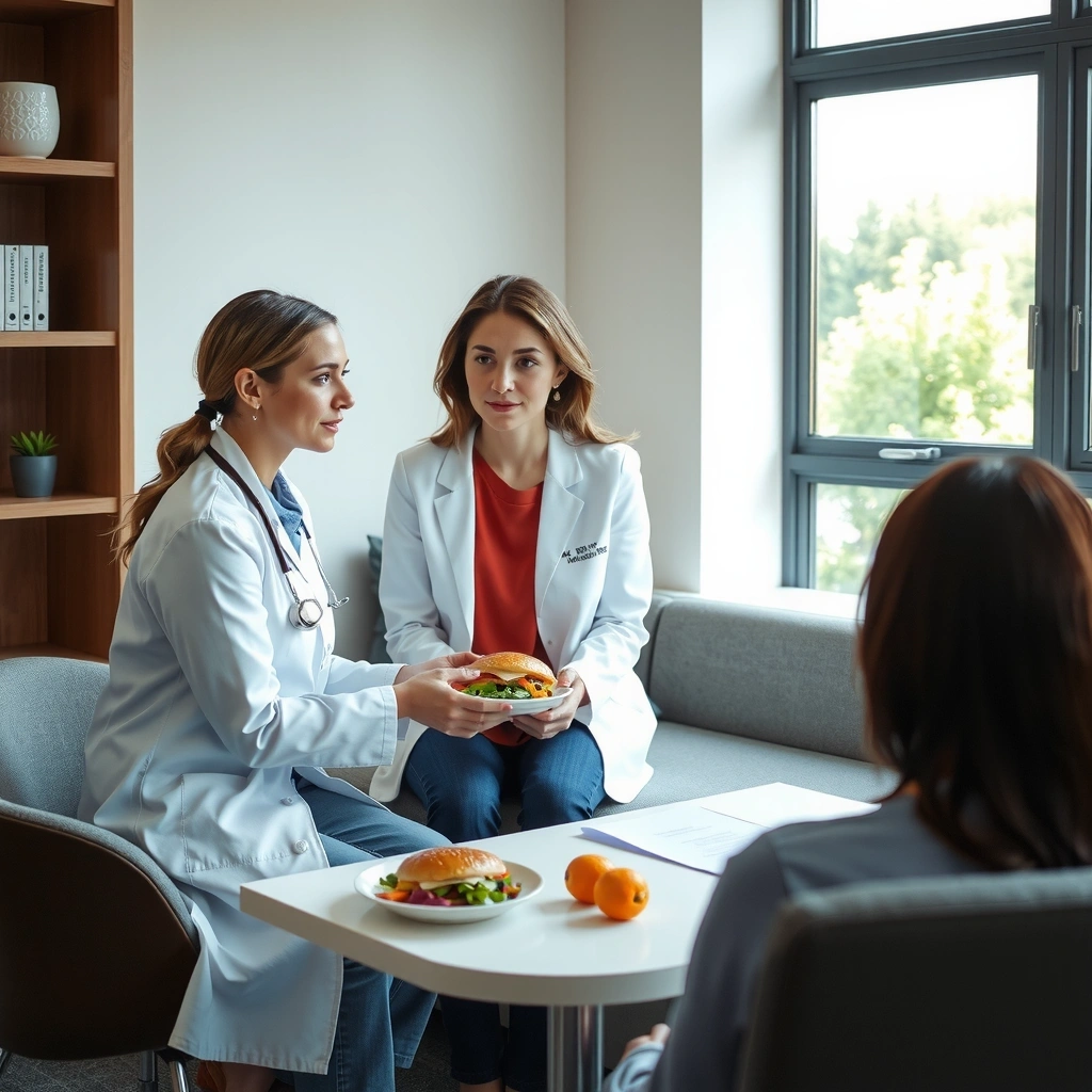 Professional nutritionist consultation session